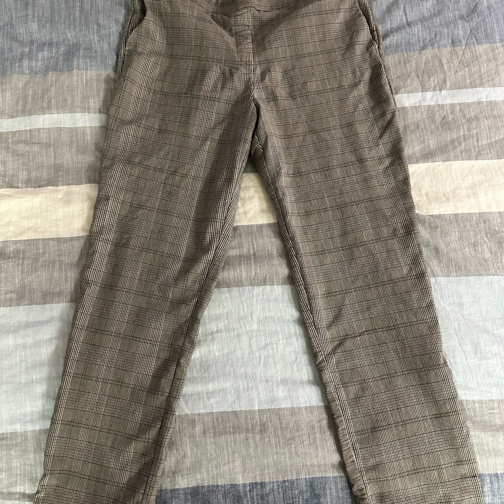 Hilary Radley Black and Gray Striped Pants